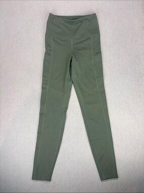 AURIQUE Sage Green Performance Yoga Active Leggings Pockets Women's size S